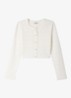 Fijngebreid vest met ronde hals - Beige