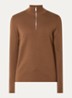 Fijngebreide pullover van merino wol - Bruin