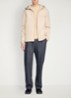 Jack met capuchon en logo - Beige