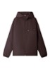 Jack met capuchon en logo - Chocoladebruin