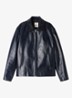 Jack van leer met steekzakken - Midnight Blue / Blauw