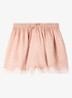 Loose fit high waist korte broek met strass - Ivoor