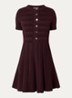 Mini jurk met knoopsluiting - Bordeauxrood