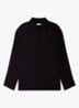 Oversized fit overhemd met structuur - Zwart