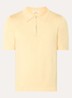 Pablo regular fit polo met halve rits  - Geel