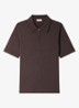 Pablo regular fit polo met halve rits  - Chocolate / Bruin