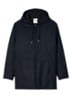 Parka in wolblend met steekzakken - Donkerblauw