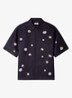 Regular fit overhemd met bloemenprint - Donkerblauw