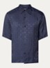Regular fit overhemd met print - Donkerblauw