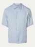 Regular fit overhemd met print - Blauwgrijs