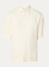 Regular fit overhemd met print - Creme