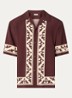 Regular fit overhemd met print - Bruin