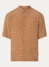 Regular fit overhemd met print - Bruin