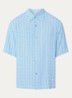 Regular fit overhemd met print - Blauwgrijs