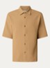 Regular fit overhemd met stretch - Camel