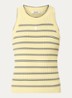 Ribgebreide tanktop  met streepprint - Geel