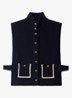 Spencer met steekzakken - Navy Blue / Blauw