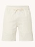 Straight fit korte broek met steekzakken - Donkerbeige