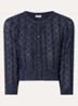 Strass knit cropped cardigan - Navy Blue / Blauw
