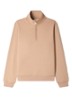 Sweater met halve rits - Beige