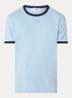 T-shirt met logoborduring - Blauwgrijs