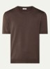 T-shirt met ronde hals - Chocoladebruin