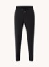 Tapered fit chino in wolblend met steekzakken - Zwart