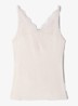 Top met spaghettibandjes en details van kant - Beige