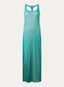 Janja maxi strandjurk met opengewerkt dessin en lurex - Turquoise
