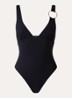 Lita voorgevormd badpak met cut-out detail - Zwart