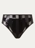Sha hipster bikinislip met overlay van mesh - Zwart