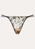 Shay string van mesh met borduring - Zwart