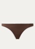 Bikinislip met structuur - Chocoladebruin