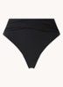 Collective high waisted bikinislip met plooidetail - Zwart