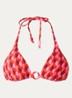 Reversible triangel bikinitop met print - Koraalroze