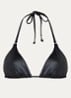 Soleil bikinitop met glanzende finish - Zwart