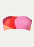 Sorrento reversible bandeau bikinitop met print - Koraalroze
