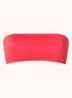 Voorgevormde bandeau bikinitop met uitneembare vulling - Steenrood