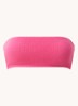 Voorgevormde bandeau bikinitop met uitneembare vulling - Fuchsia