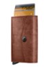 Enveloppe Vintage pasjeshouder van leer - Cognac