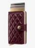 Miniwallet+ pasjeshouder van leer - Bordeauxrood