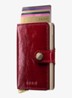 Miniwallet+ pasjeshouder van leer - Rood