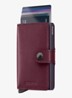 Miniwallet pasjeshouder van leer - Cranberryrood