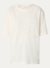 Ada T-shirt in linnenblend met ronde hals - Creme