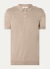 Berg regular fit polo met stretch - Beige