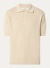 Dane fijngebreide polo met stretch - Creme