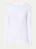 Dianna longsleeve  met ribstructuur - Wit