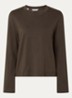Essential longsleeve met ronde hals - Donkerbruin