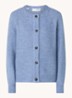 Lulu fijngebreid vest in wolblend - Blauw