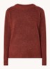 Lulu fijngebreide pullover in wolblend - Donkeroranje